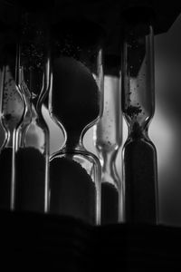 Close-up of glass bottles