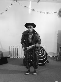 Portrait of man sitting on seat