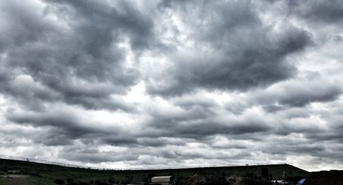 Low angle view of storm clouds in sky