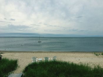 Scenic view of sea against sky