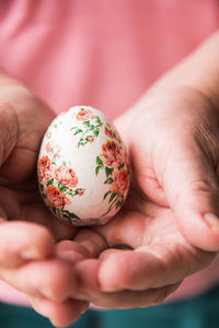 Close-up of woman holding easter egg