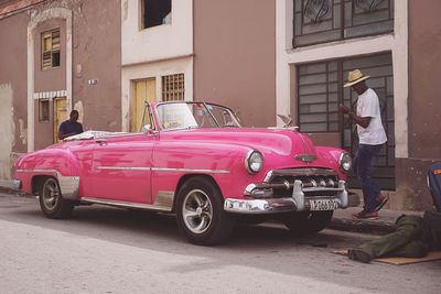 Car on street in city