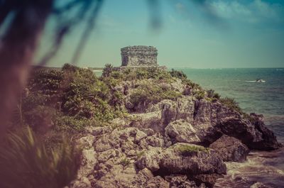 Rock formations at seaside