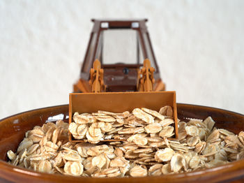 Close-up of food on table