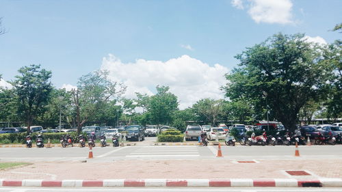 People walking on road