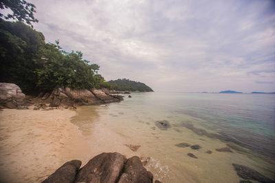 Scenic view of sea against sky