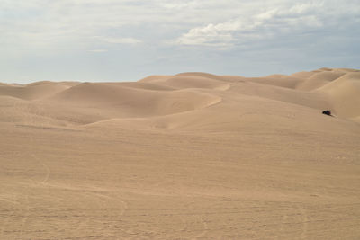 Sand dunes in a desert