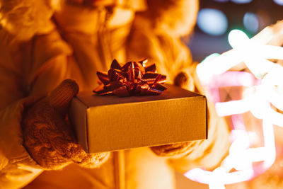 Close-up of christmas presents