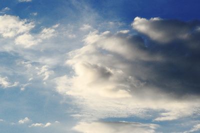 Close-up of snow against sky