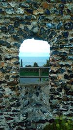 Stone wall of old building