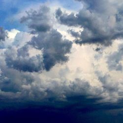 Low angle view of cloudy sky