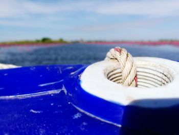 Close-up of blue water in winter