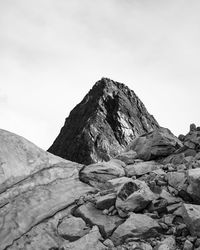 Rock formations against sky