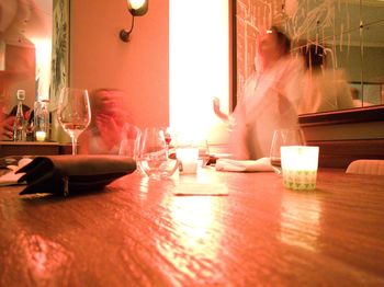 Chairs and tables in restaurant