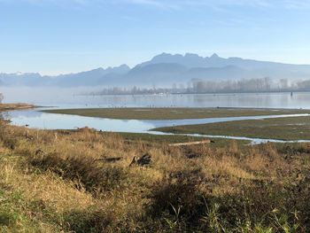 View of lake against sky