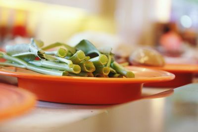 Close-up of vegetables in bowl on table