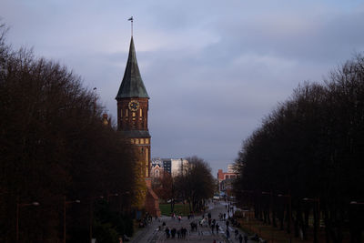 Panoramic view of historic building against sky