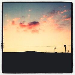 Silhouette of trees at sunset