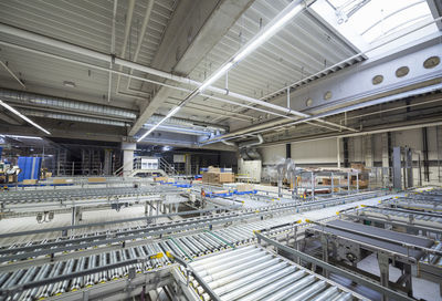 Conveyor belt in factory shop floor
