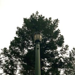 Low angle view of water tower against clear sky