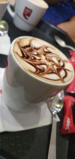 Close-up of coffee on table