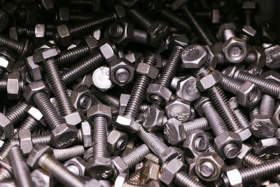 Full frame shot of screws