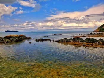 Scenic view of sea against sky