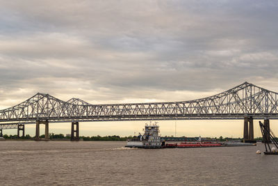 View of bridge over sea against sky