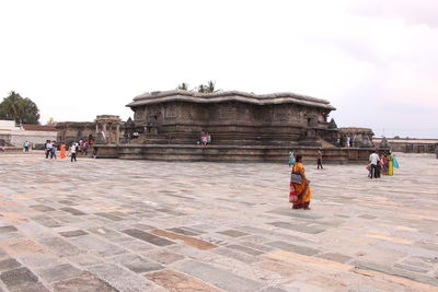 Tourists at a temple