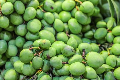 Full frame shot of green fruits for sale in market