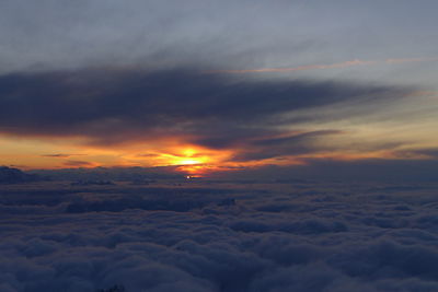 Scenic view of cloudscape during sunset
