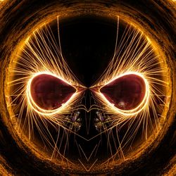 Light painting at night