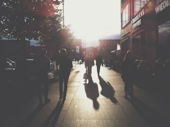 Woman walking in city