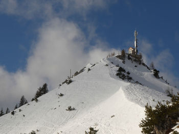 Scenic view of jenner peak in winter