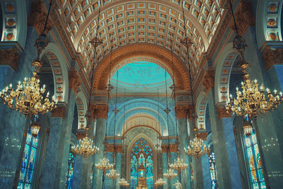 Low angle view of ceiling of building