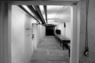 Empty corridor of building