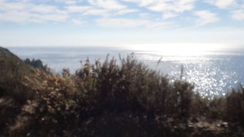 Scenic view of landscape against cloudy sky