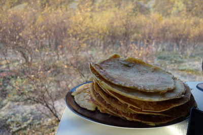 Close-up of cake on plate