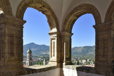 View of historic building against clear sky
