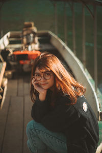 Portrait of smiling young woman