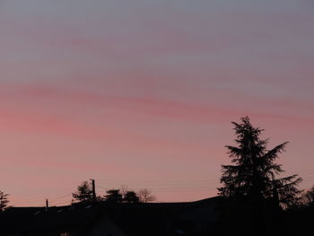 Low angle view of silhouette tree against sky during sunset