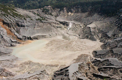 High angle view of volcanic landscape