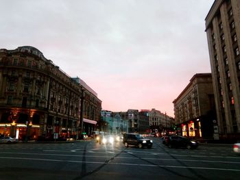 Road in city against sky