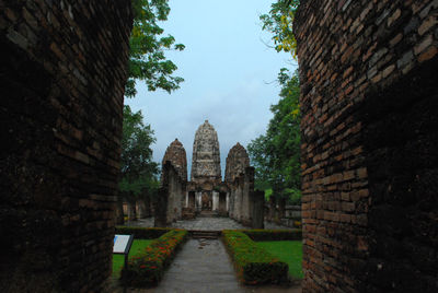 View of old temple building