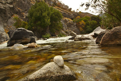 River flowing through rocks