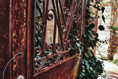 Close-up of old door