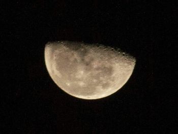 Low angle view of moon in sky