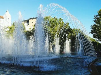 Low angle view of fountain