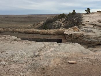 Scenic view of desert against sky