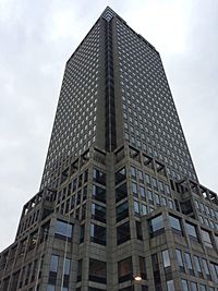 Low angle view of modern building against sky